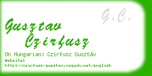 gusztav czirfusz business card