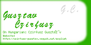 gusztav czirfusz business card